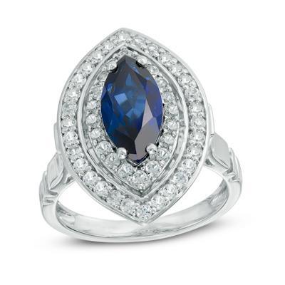 Marquise Cut Sapphire 3ct Engagement Ring