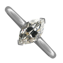 Diamond Antique Cushion Solitaire Engagement Ring 2.50 ct in 14