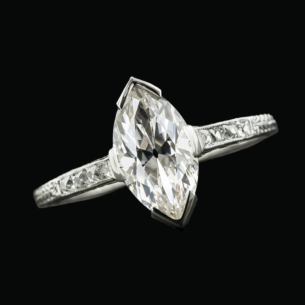 Marquise Old Miner Real Diamond Ring V Prong Set Jewelry 4.75 Carats