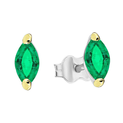14 Karat Two Tone Gold GIA-Certified Colombian Emerald Gemstone