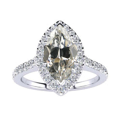 Sophisticated Halo Setting Ring with Anniversary Band Diamond