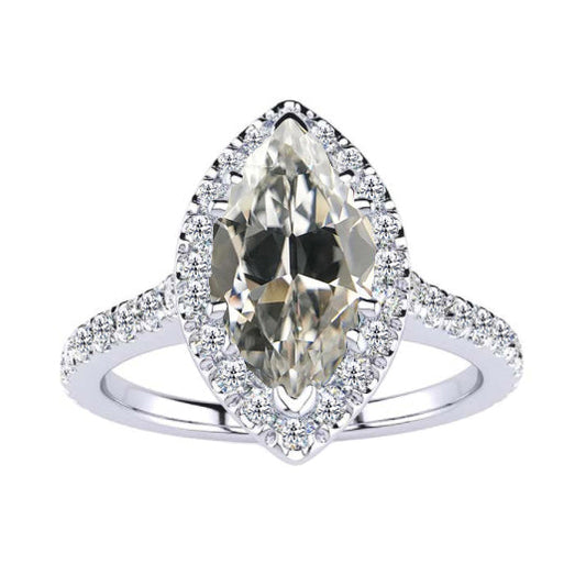 Sophisticated Halo Setting Ring 3.50 ct – main view