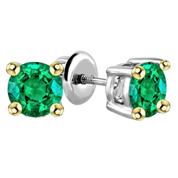 Luxury GIA Certified Emerald Gemstone Earring – 2 ct 14 Karat