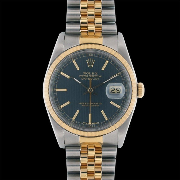 Stainless Steel & Watch Blue Dial 