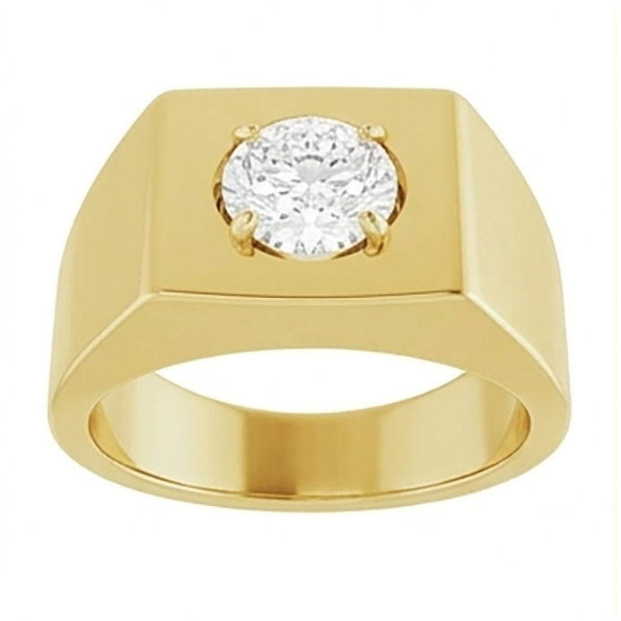 Men's Antique Cushion Diamond Gentleman's Ring 1.50 ct