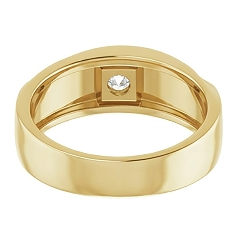 Men's Handmade Gentleman's Ring with IGI Certified Brilliant