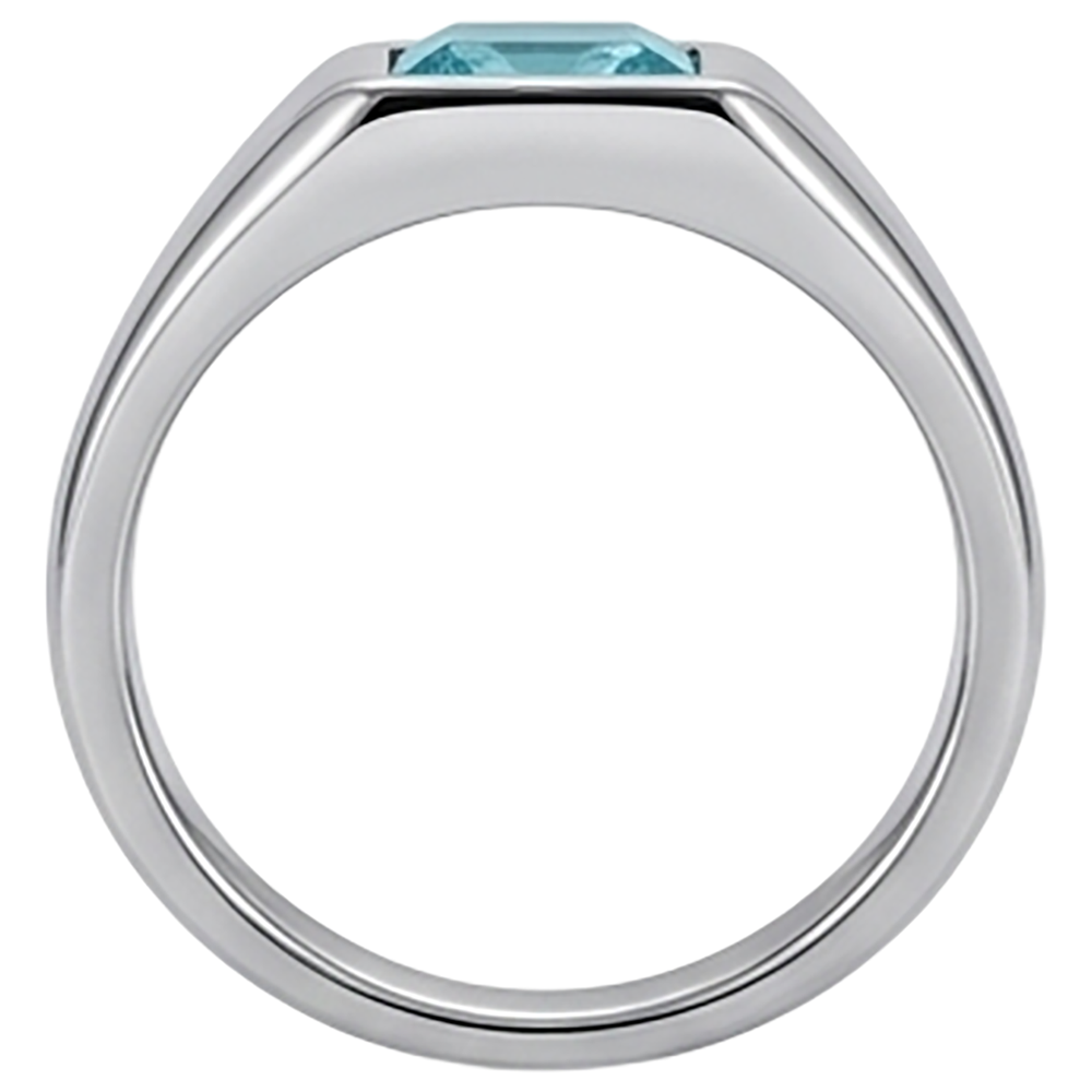Men's Luxury Neon Paraiba Gentleman's Ring – 1 ct 14K White Gold