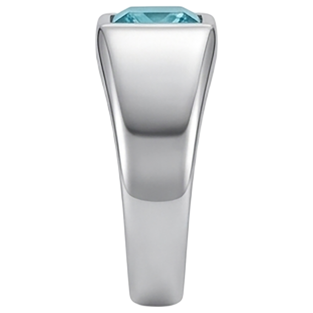 Men's Luxury Neon Paraiba Gentleman's Ring – 1 ct 14K White Gold