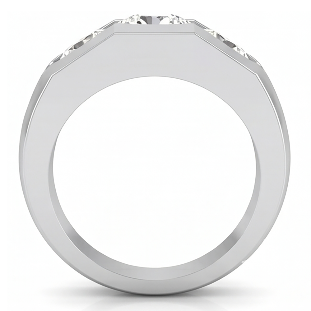 Men's Real Natural Earth Mined Diamond ( Not Lab Grown ) Ring 3 Stone Gold 2 Carats