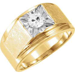 Men's Handcrafted IGI Certified Brilliant Diamond Gentleman's