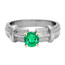Men's Sophisticated GIA Certified Emerald Gemstone Ring – 2 ct