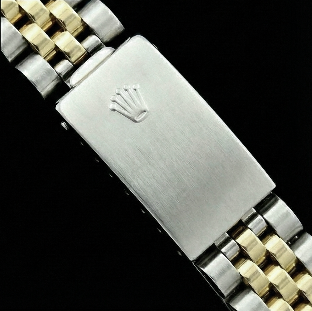 Mother Of Pearl Dial Rolex Dj Watch Custom Diamond Bezel Ss & Gold