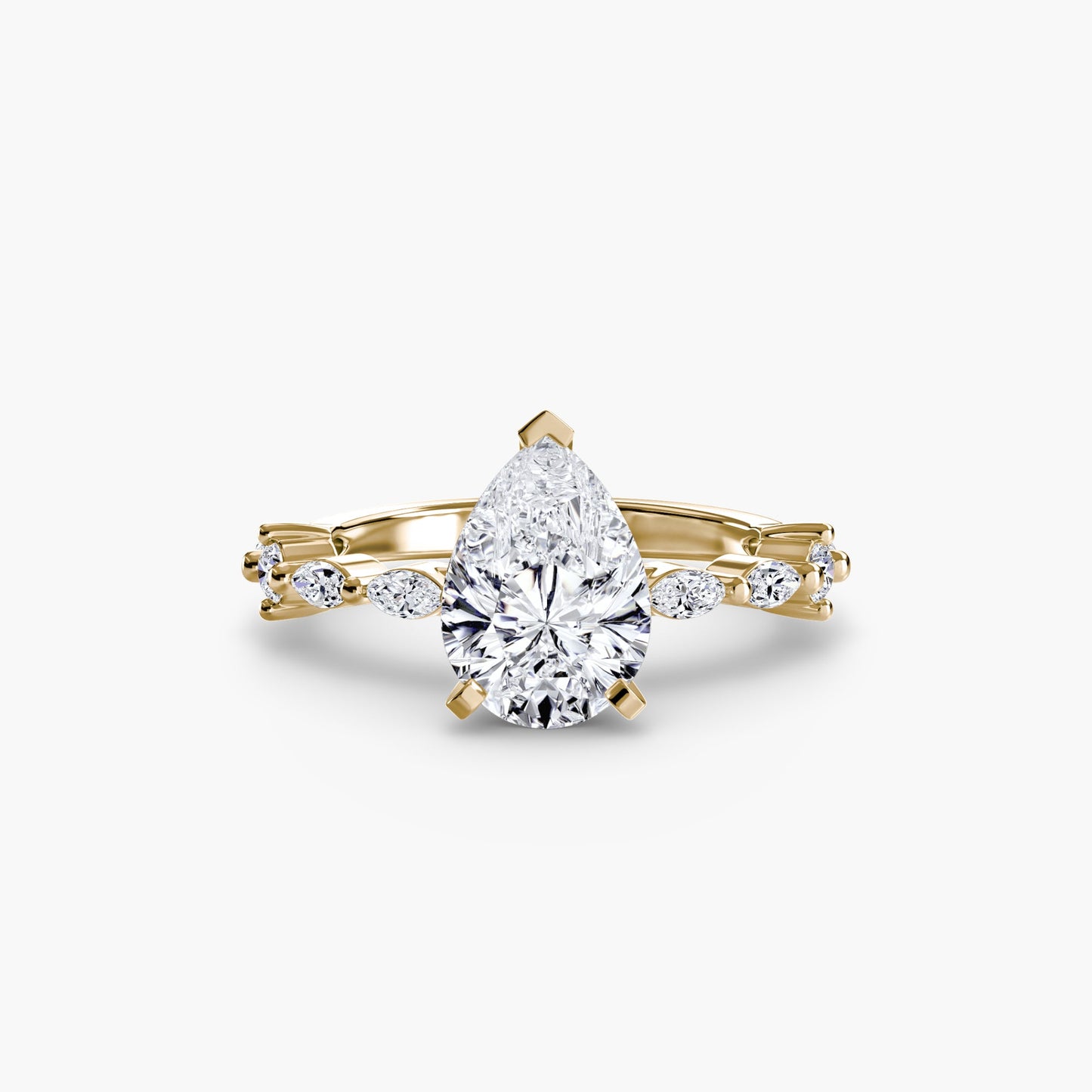 Precious Stone Setting -ct Gold – top view