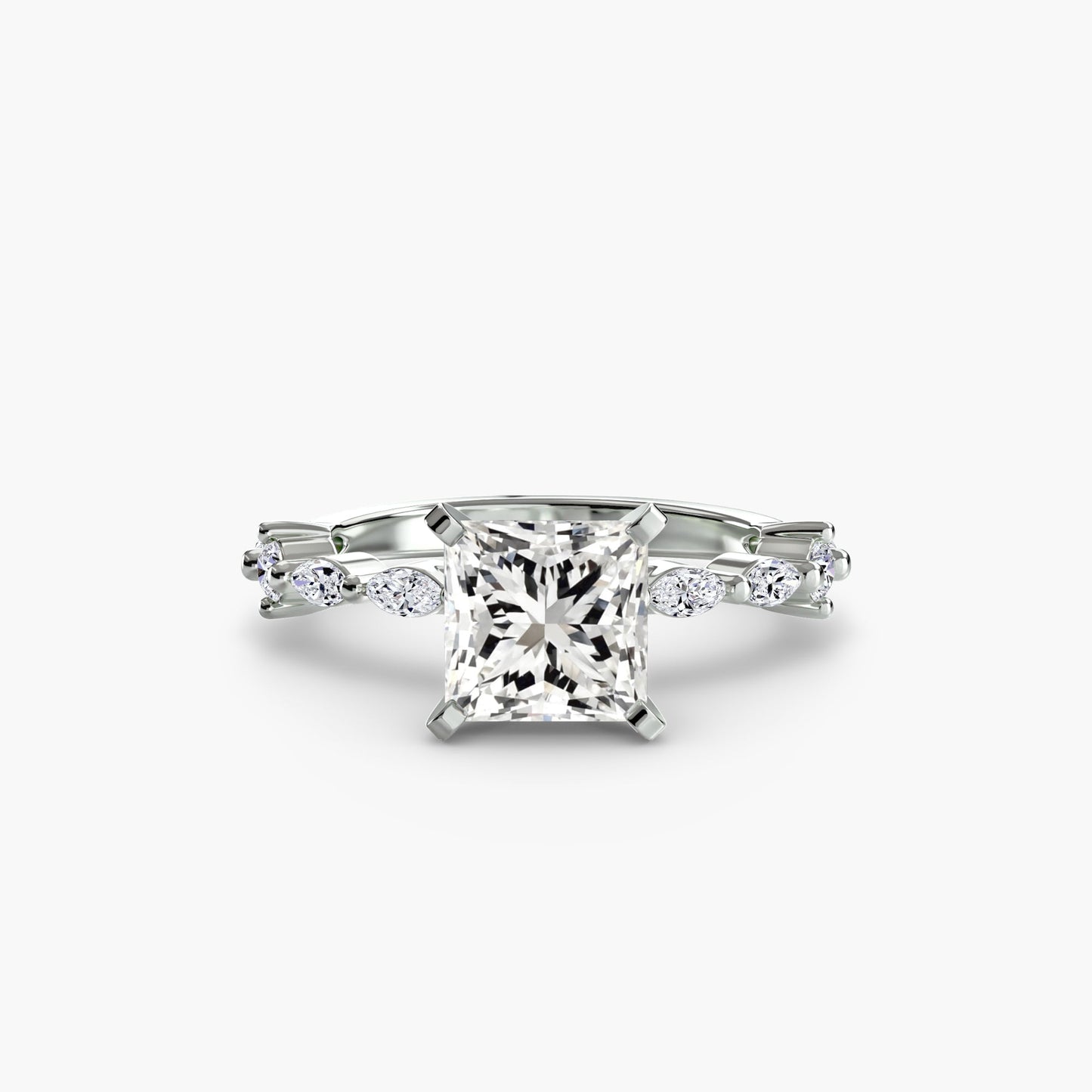 Precious Stone Round Brilliant Setting in Gold – side view