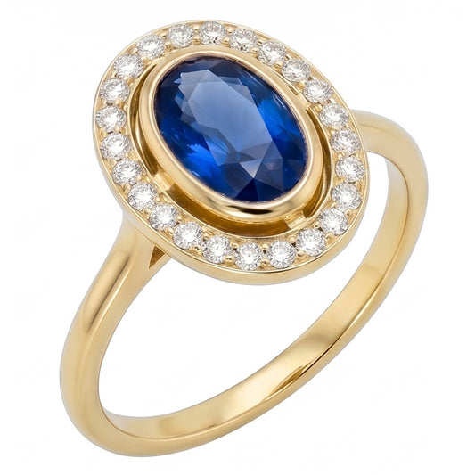 Natural Bezel Set oval Sri Lankan Sapphire 5 Carats Gemstone New
