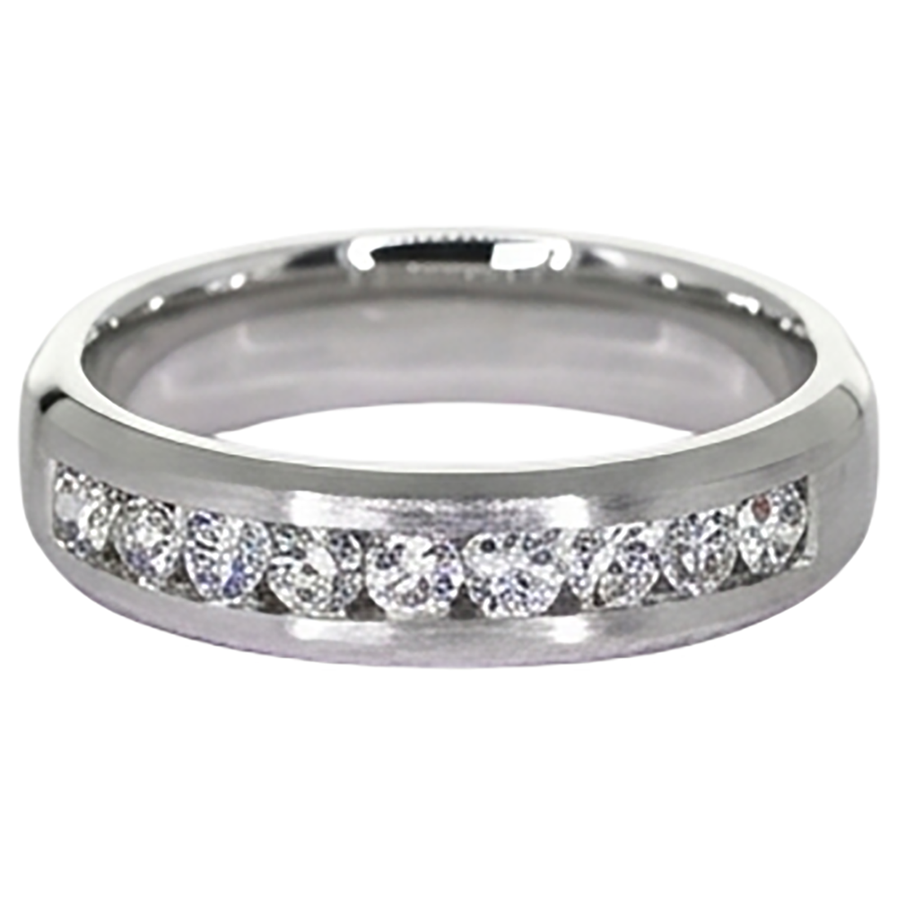 Natural Diamond Eternity Band 1.35ct - White Gold 14K