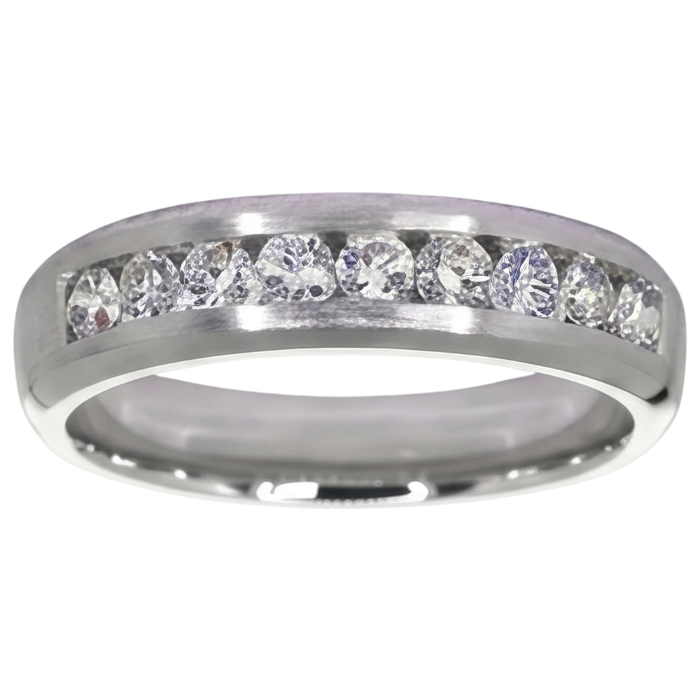 Natural Diamond Eternity Band 1.35ct - White Gold 14K