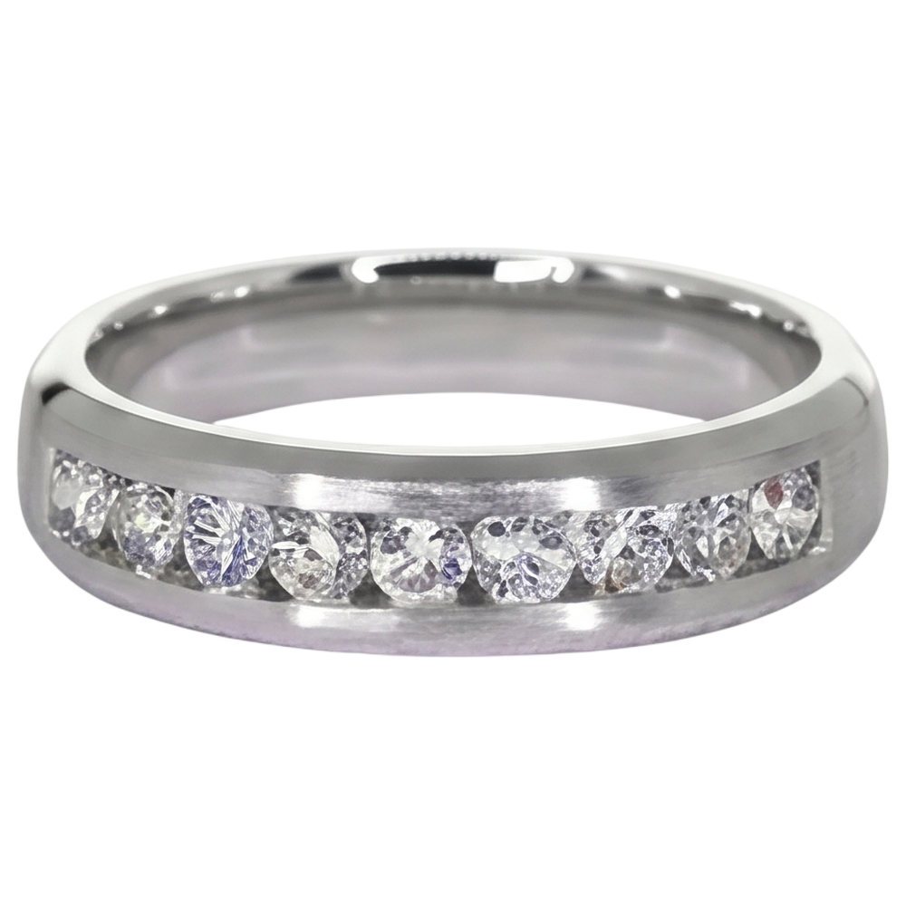Natural Diamond Eternity Band 1.35ct - White Gold 14K
