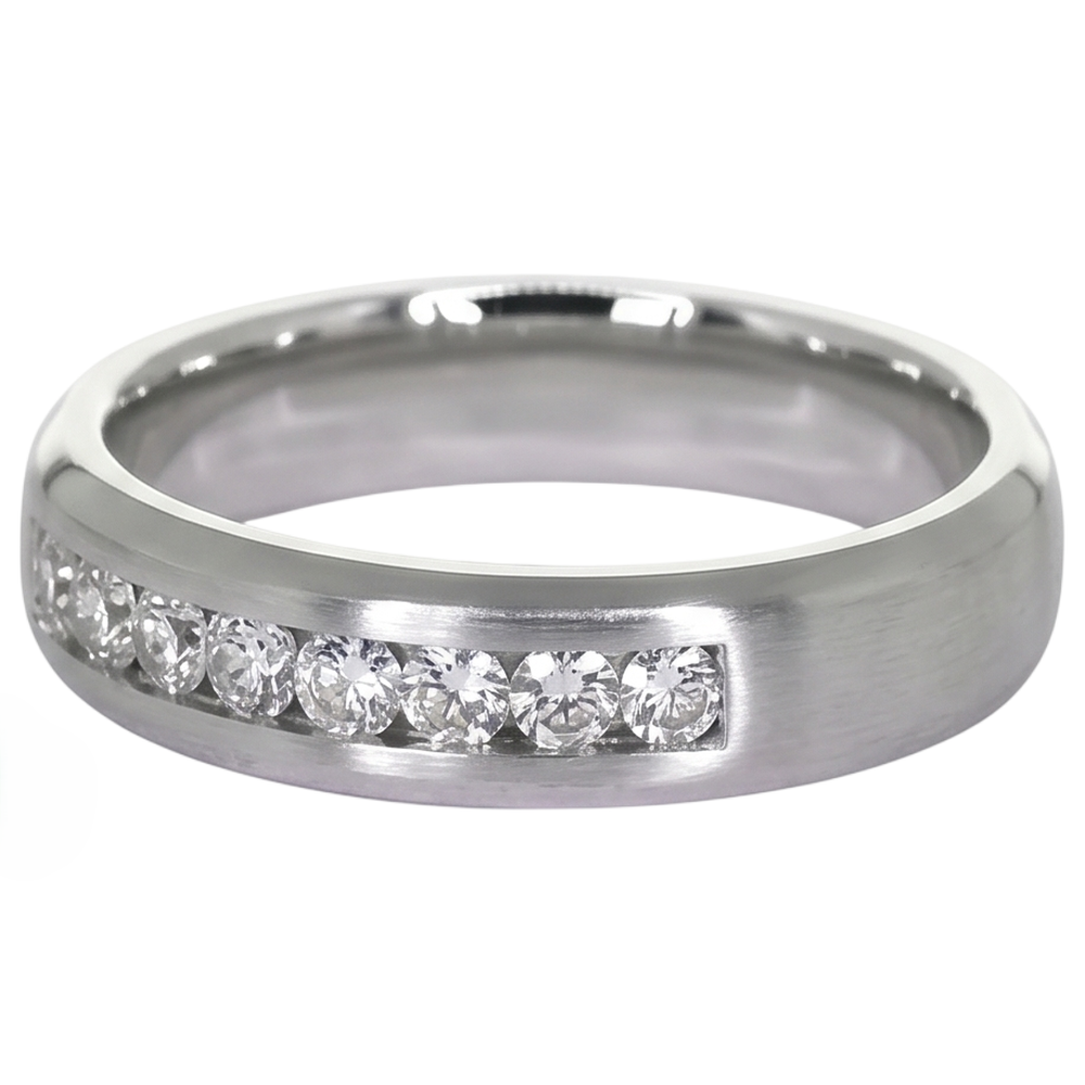 Natural Diamond Eternity Band 1.35ct - White Gold 14K