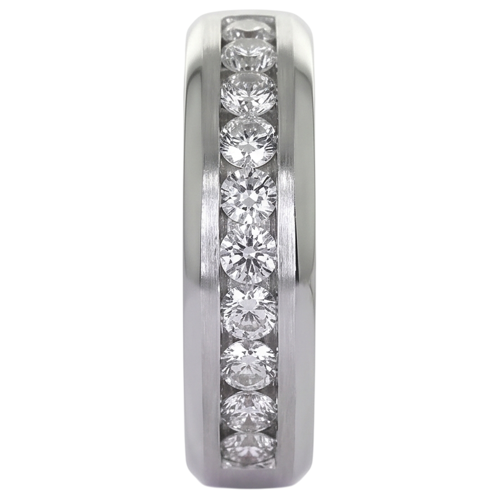Natural Diamond Eternity Band 1.35ct - White Gold 14K