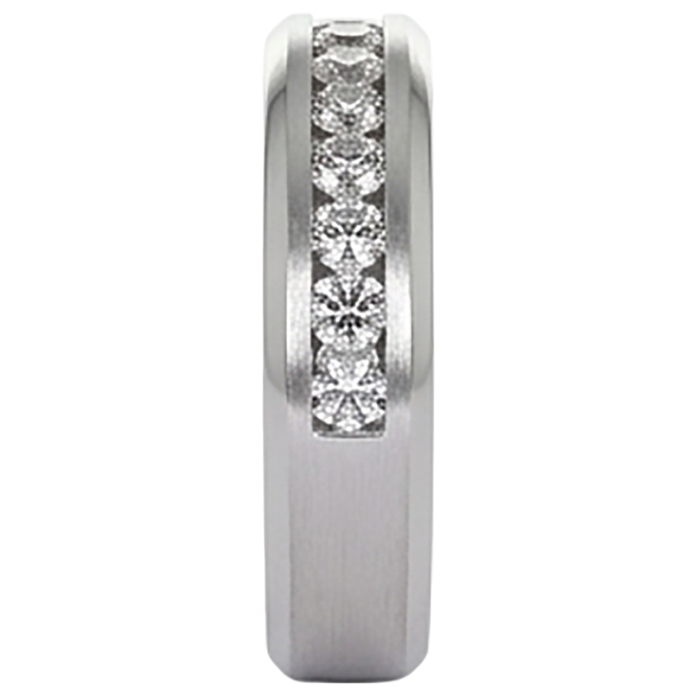 Natural Diamond Eternity Band 1.35ct - White Gold 14K