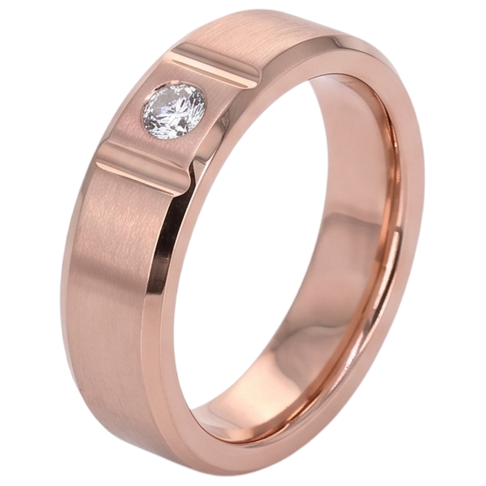 Natural Diamond Ring 0.25ct - Rose Gold 14K