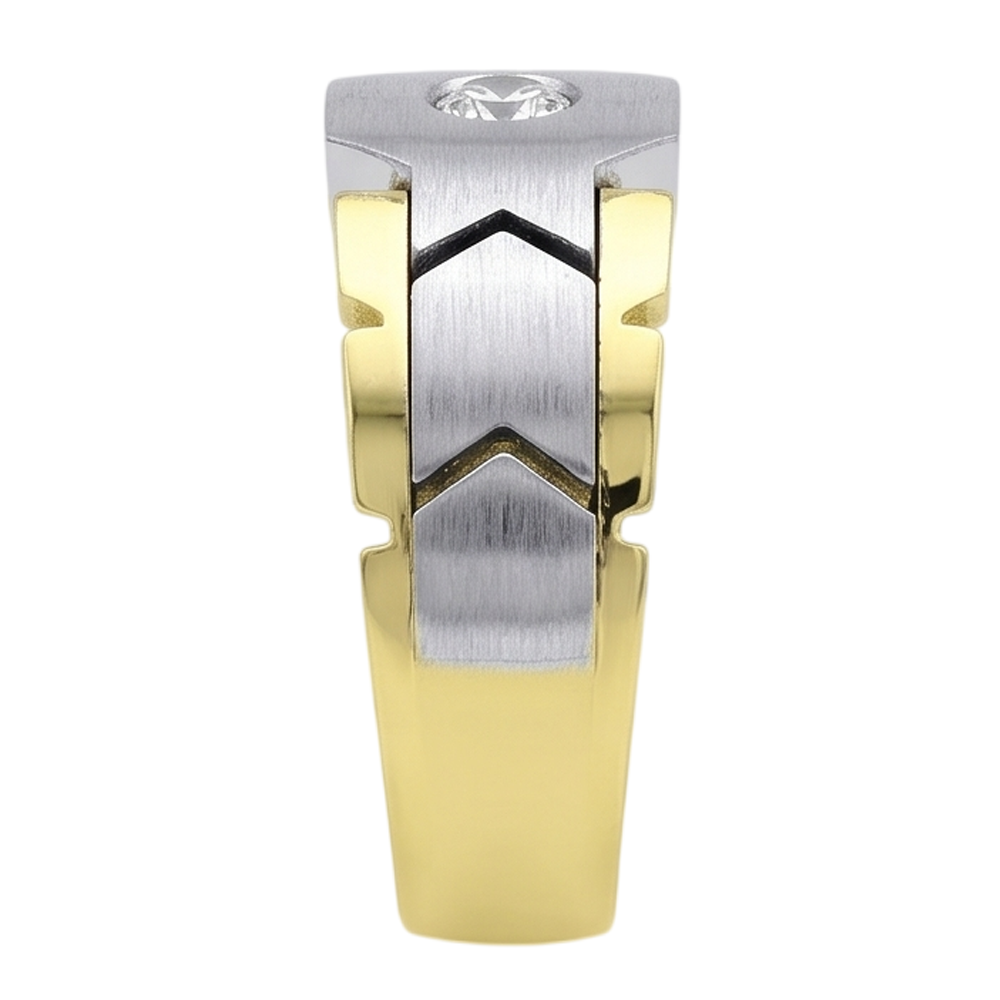Natural Diamond Ring 0.50ct - Two Tone 14K Gold