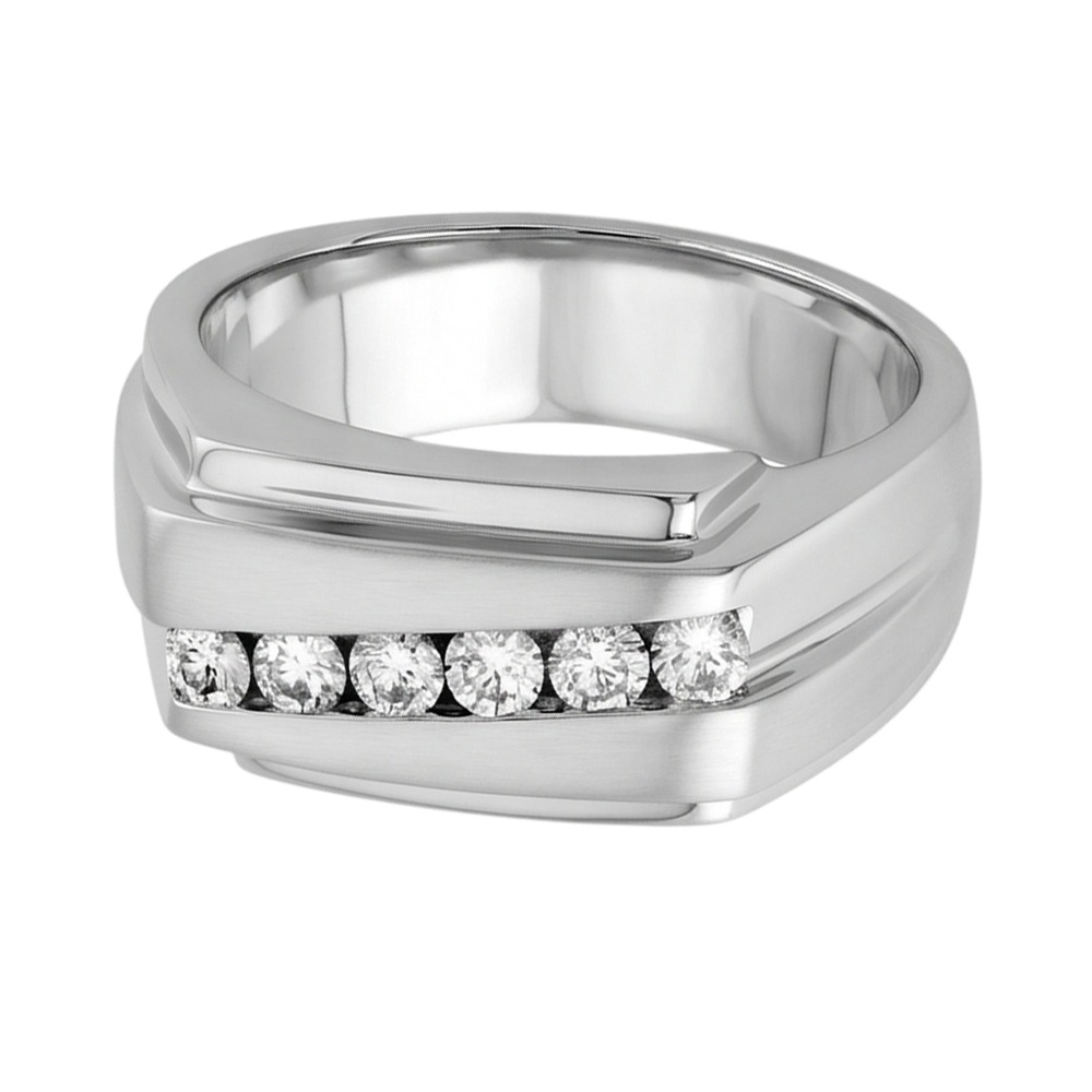 Natural Diamond Ring 0.50ct - White Gold 14K