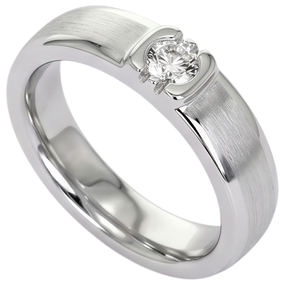 Natural Diamond Ring 0.50ct - White Gold 14K