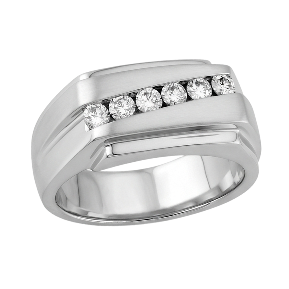 Natural Diamond Ring 0.50ct - White Gold 14K