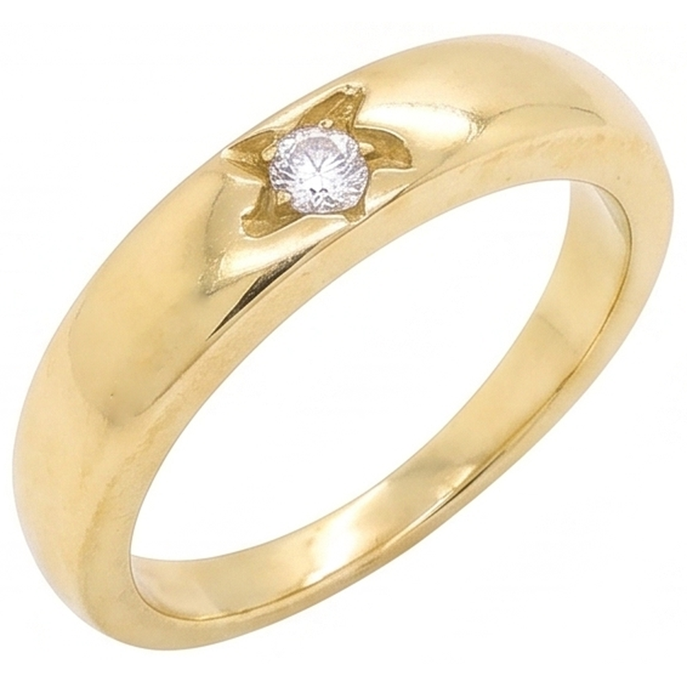 Natural Diamond Ring 0.50ct - Yellow Gold 14K