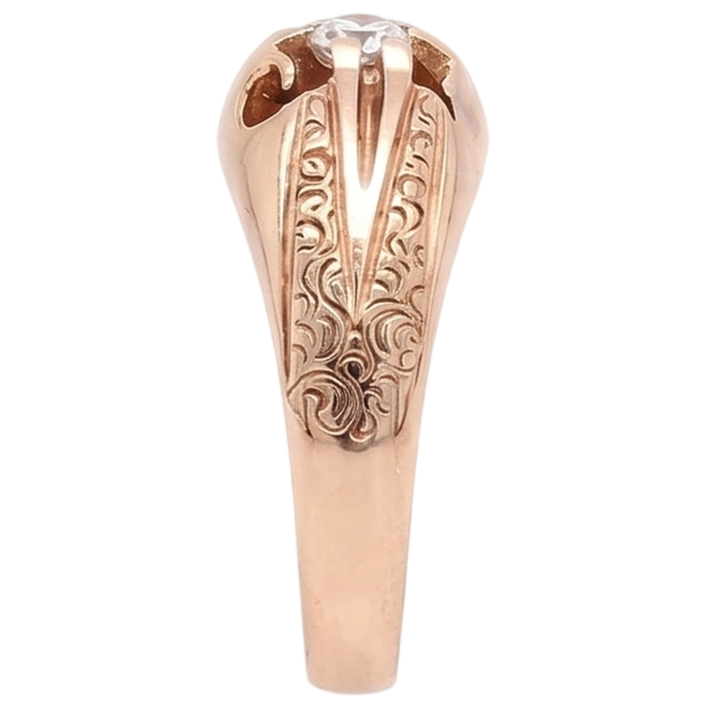 Natural Diamond Ring 0.50ct - Yellow Gold 14K