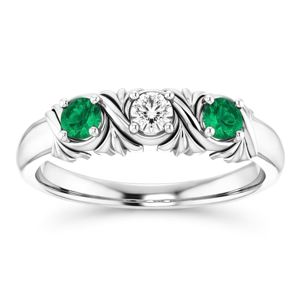 Natural Diamond Ring 0.60ct - White Gold 14K