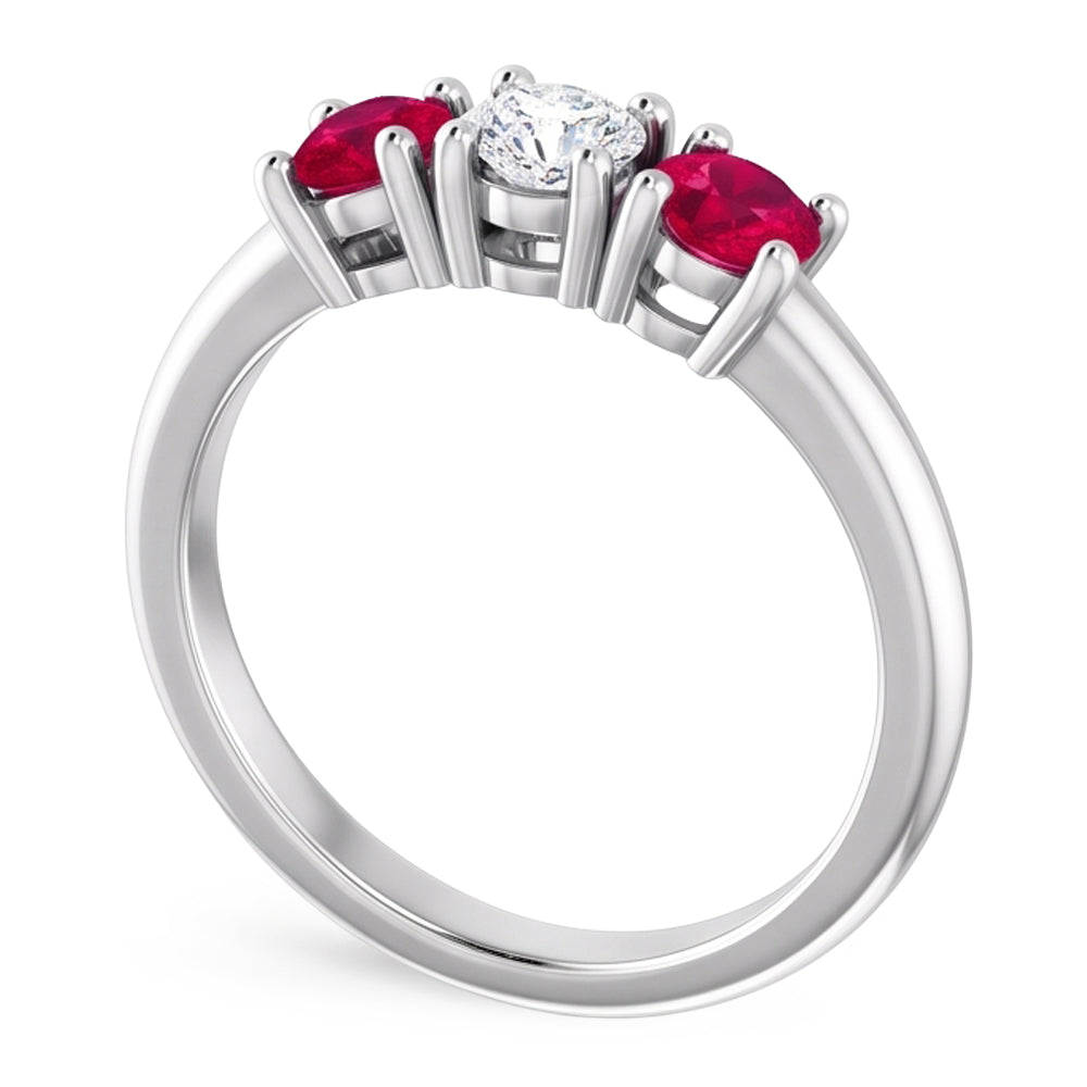 Natural Diamond Ring 0.60ct - White Gold 14K