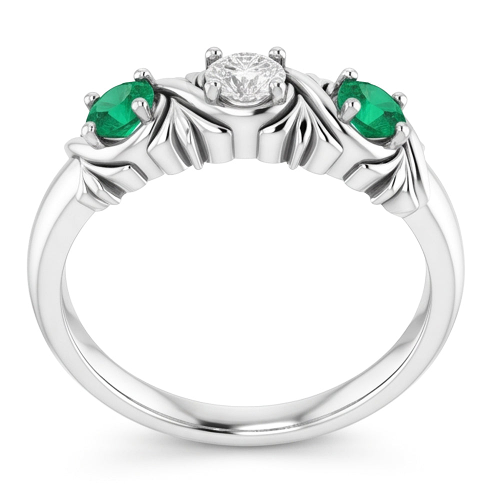 Natural Diamond Ring 0.60ct - White Gold 14K