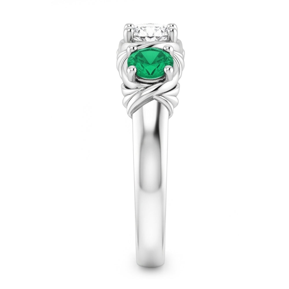 Natural Diamond Ring 0.60ct - White Gold 14K