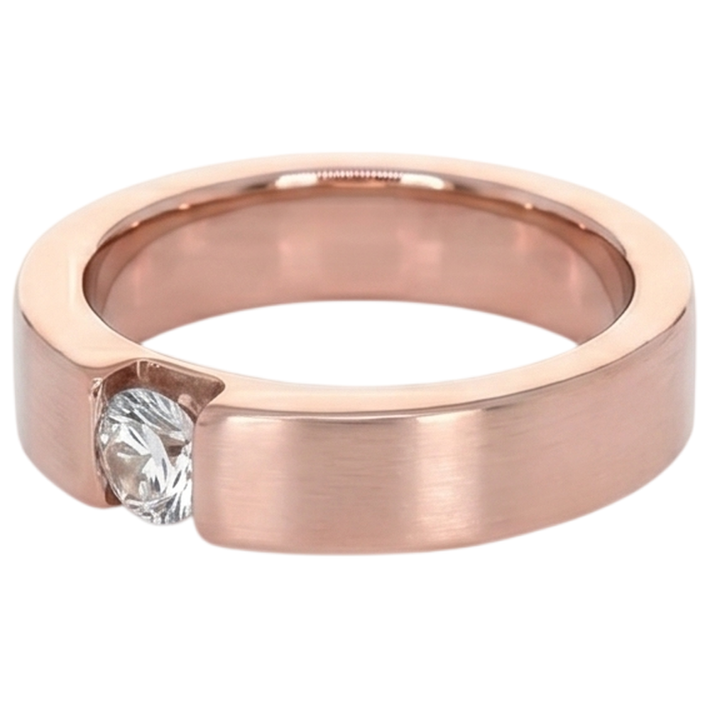 Natural Diamond Ring 0.75ct - Rose Gold 14K