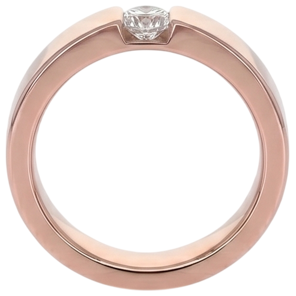 Natural Diamond Ring 0.75ct - Rose Gold 14K