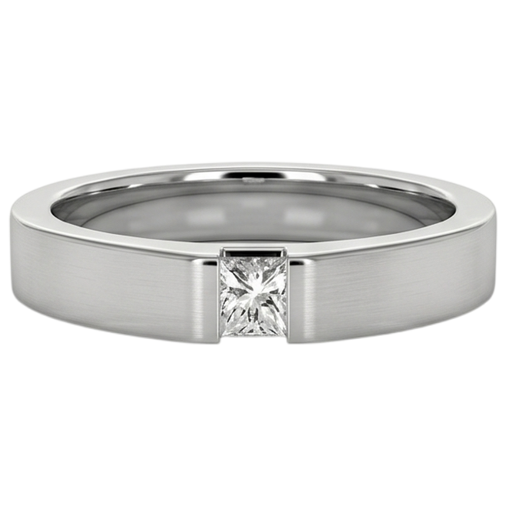 Natural Diamond Ring 0.75ct - White Gold 14K