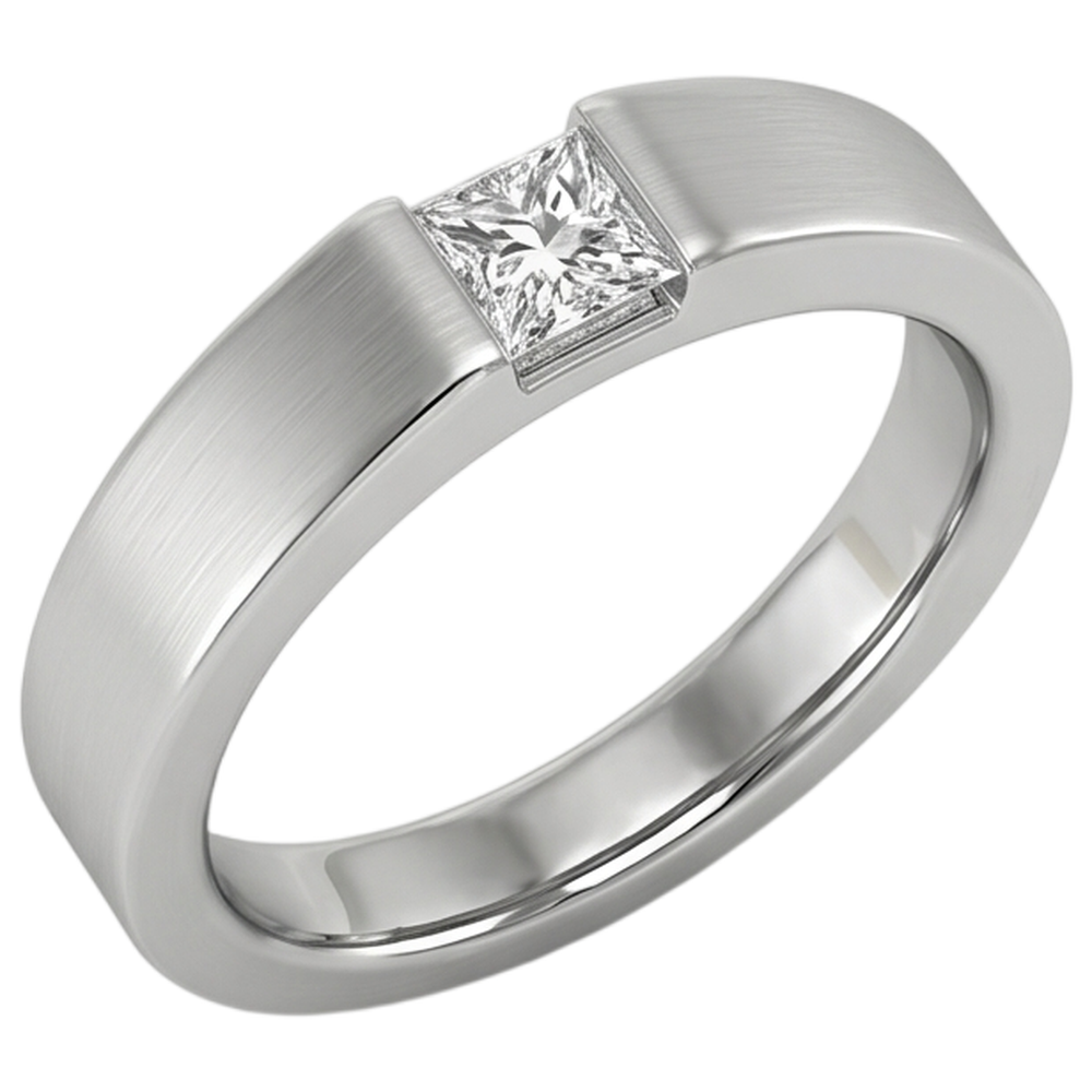 Natural Diamond Ring 0.75ct - White Gold 14K