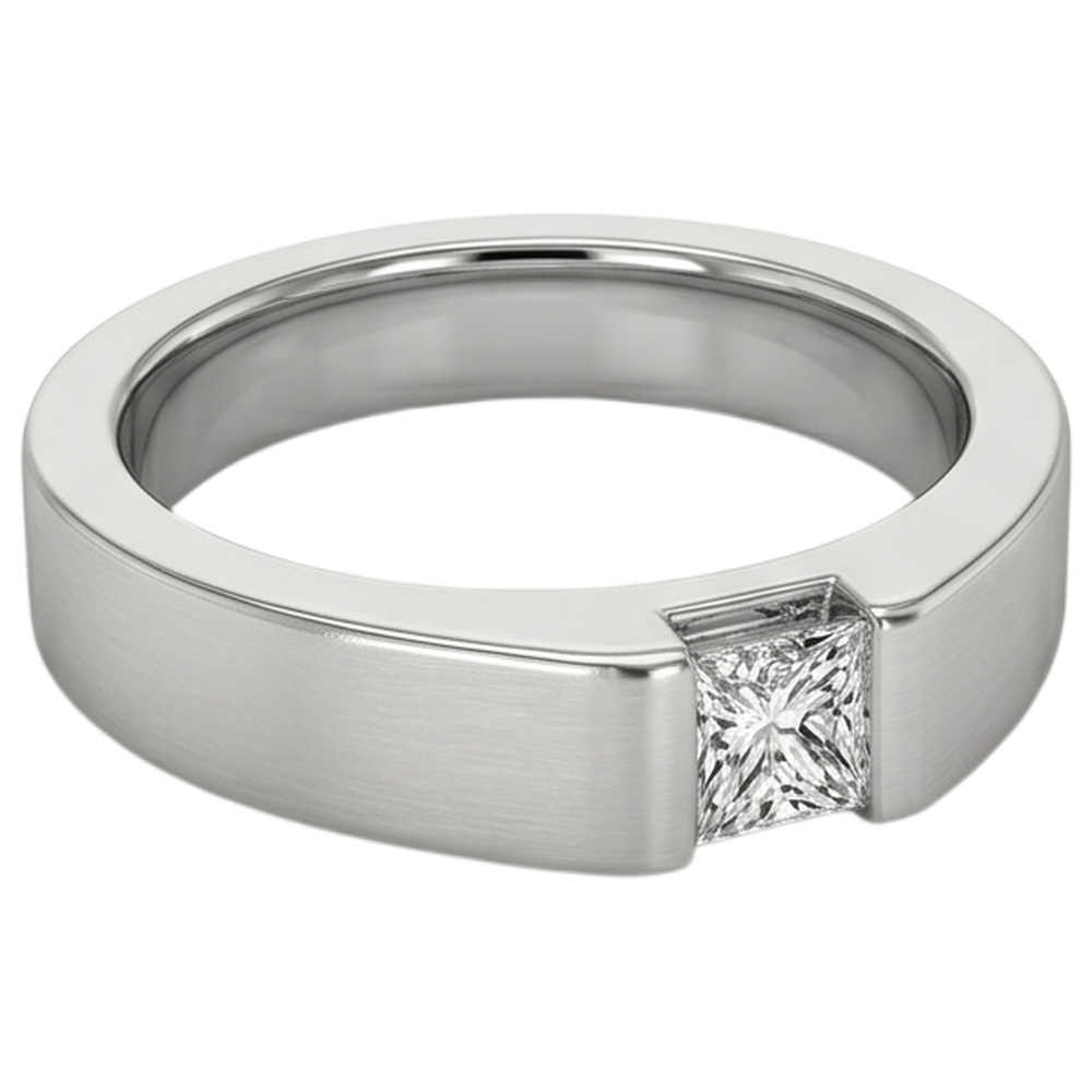 Natural Diamond Ring 0.75ct - White Gold 14K
