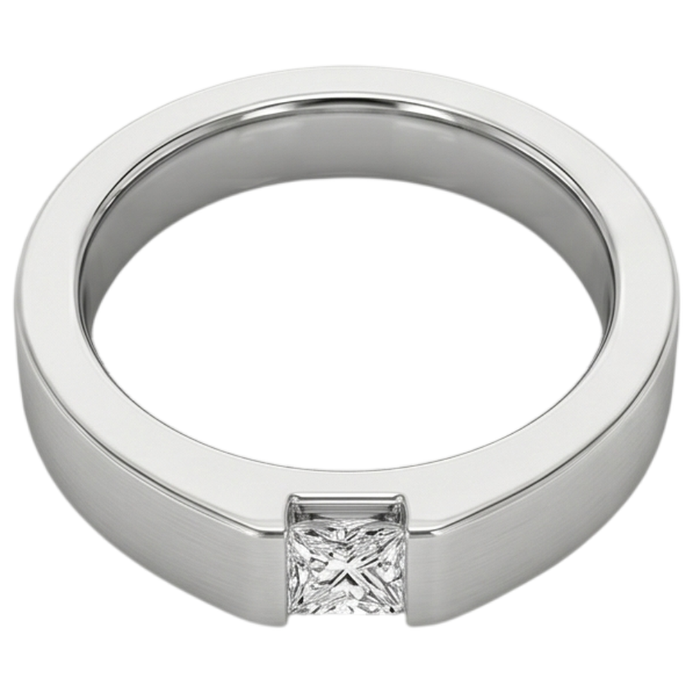 Natural Diamond Ring 0.75ct - White Gold 14K