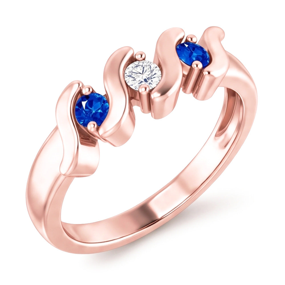 Natural Diamond Ring 0.90ct - Rose Gold 14K