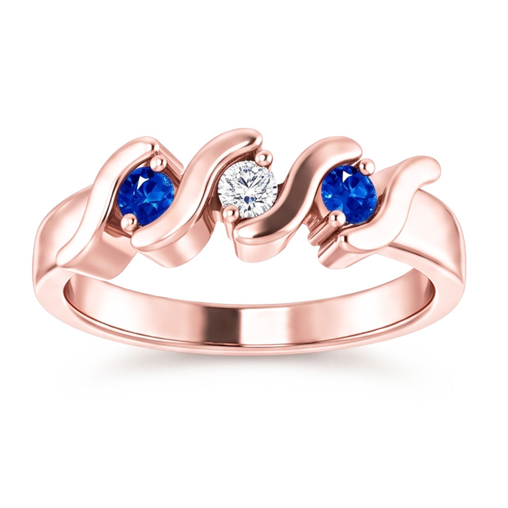 Natural Diamond Ring 0.90ct - Rose Gold 14K