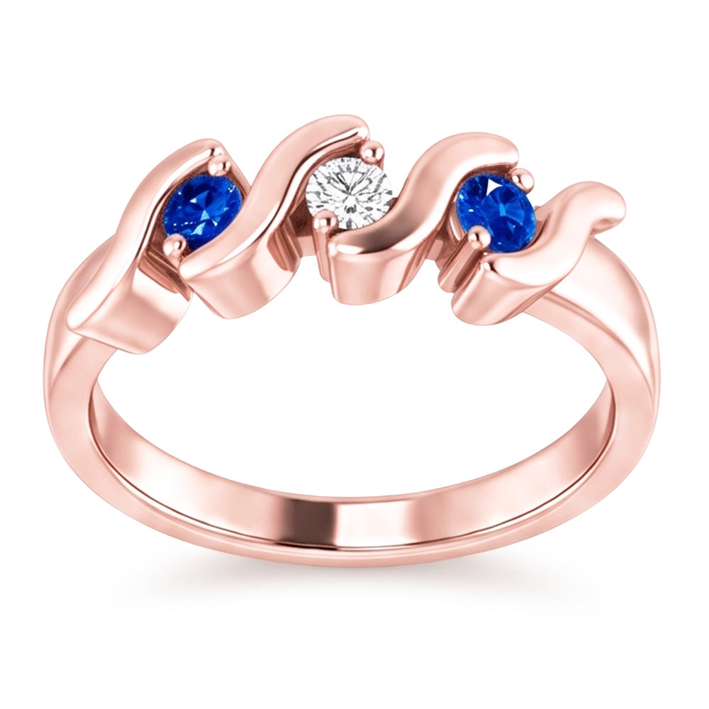 Natural Diamond Ring 0.90ct - Rose Gold 14K