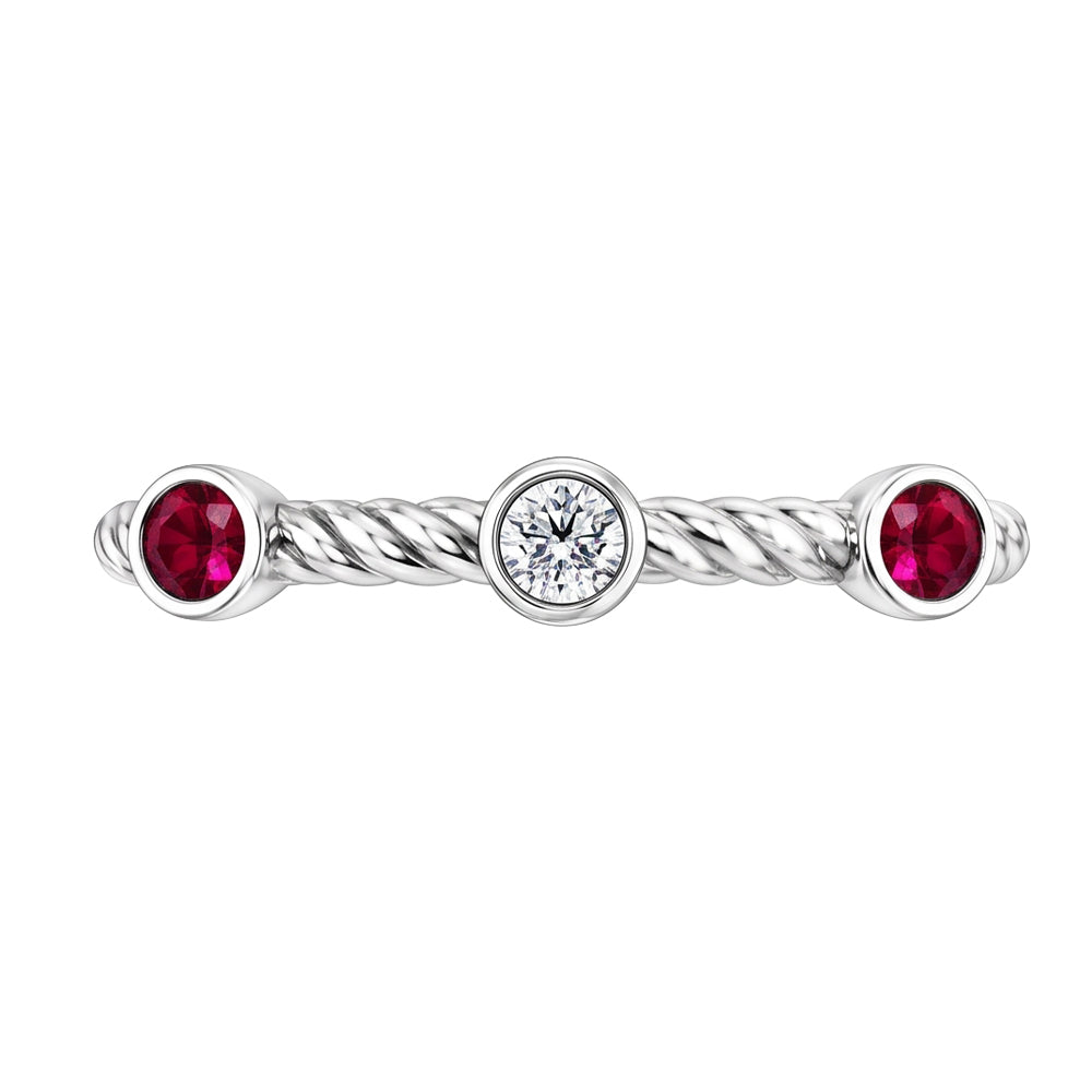 Natural Diamond Ring 0.90ct - White Gold 14K