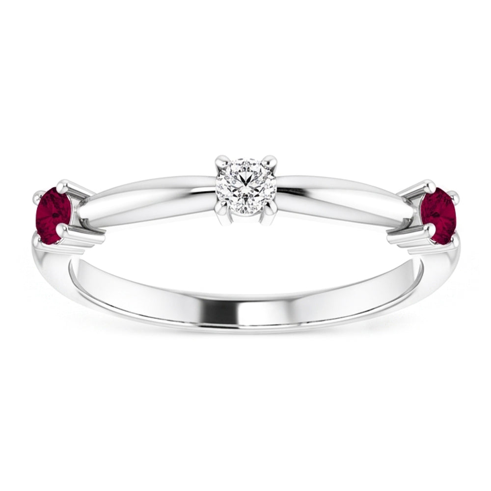 Natural Diamond Ring 0.90ct - White Gold 14K