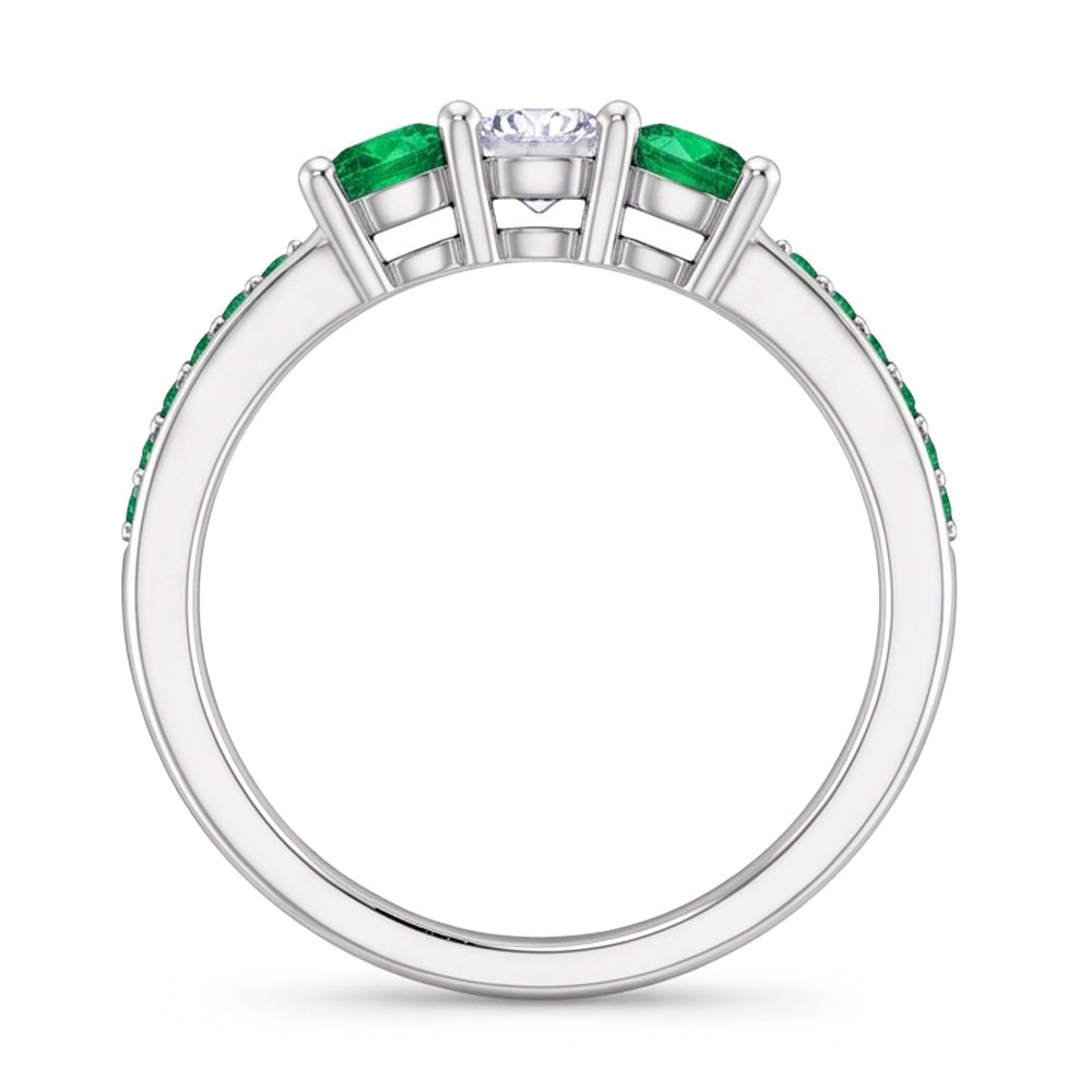 Natural Diamond Ring 1.07ct - White Gold 14K