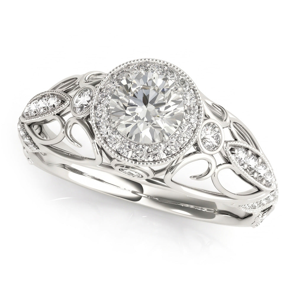Natural Diamond Ring 1.10ct - White Gold 14K