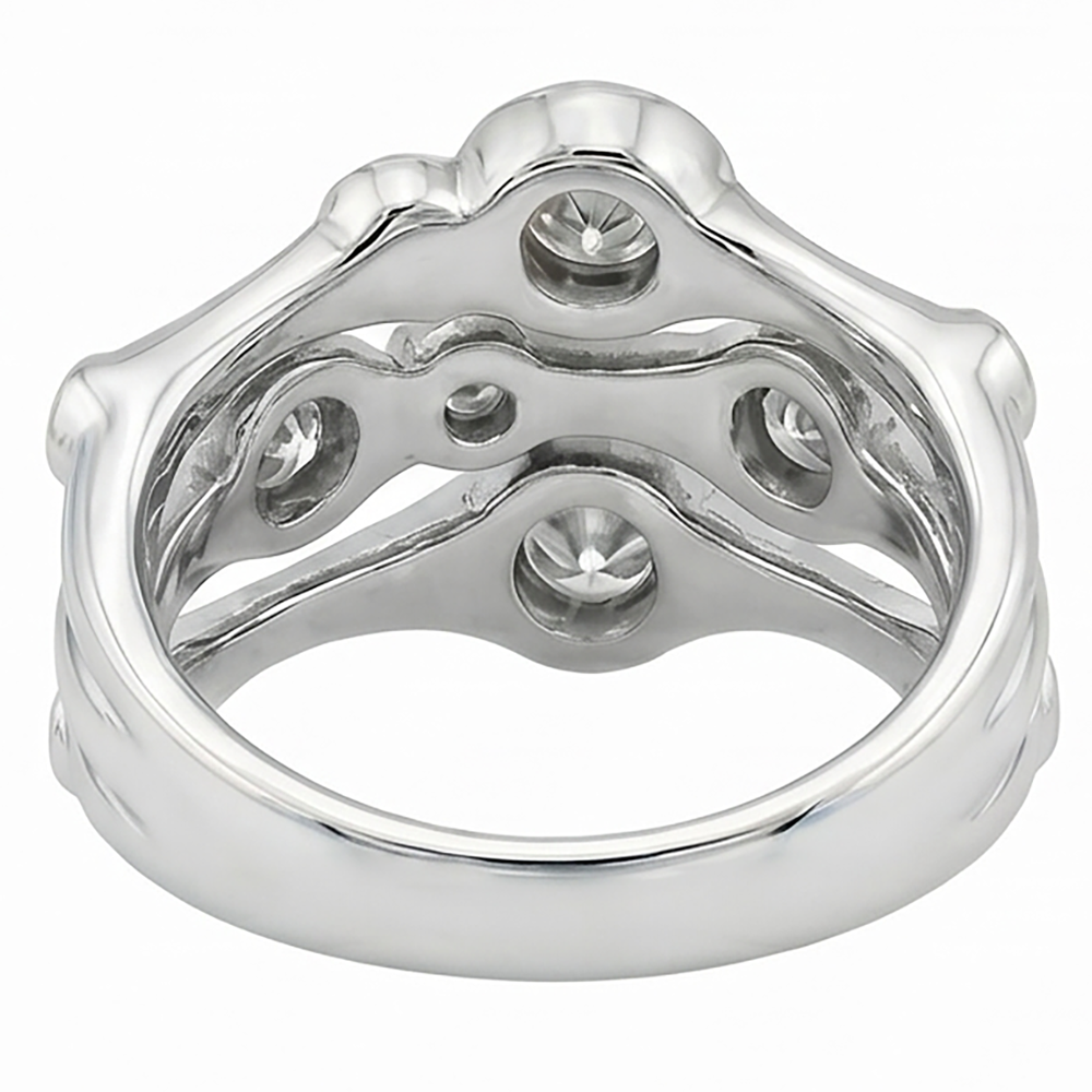 Natural Diamond Ring 1.10ct - White Gold 14K